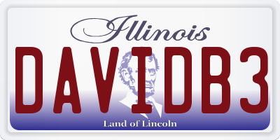 IL license plate DAVIDB3