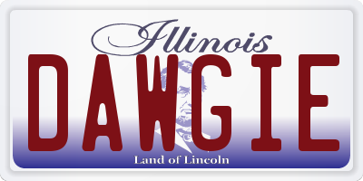 IL license plate DAWGIE