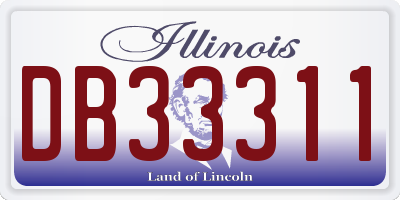 IL license plate DB33311