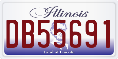 IL license plate DB55691