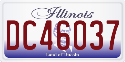 IL license plate DC46037