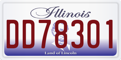 IL license plate DD78301