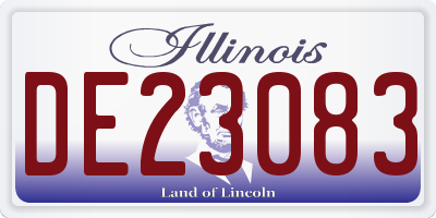 IL license plate DE23083