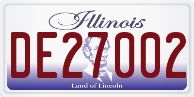 IL license plate DE27002