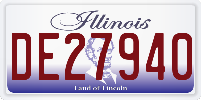 IL license plate DE27940