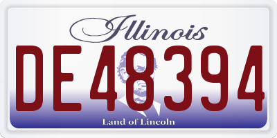 IL license plate DE48394
