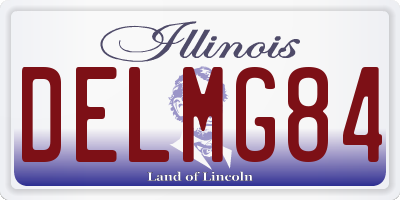 IL license plate DELMG84