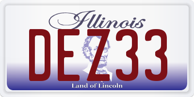 IL license plate DEZ33