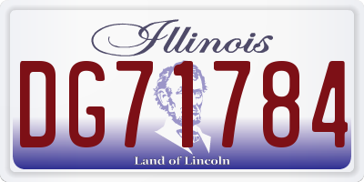 IL license plate DG71784