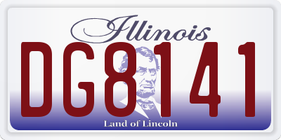 IL license plate DG8141