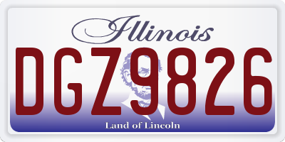 IL license plate DGZ9826