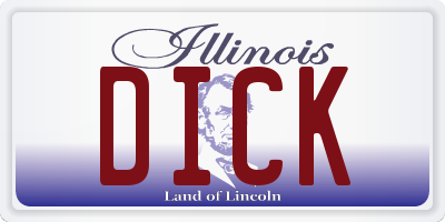 IL license plate DICK