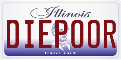 IL license plate DIEPOOR