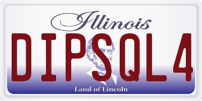 IL license plate DIPSQL4