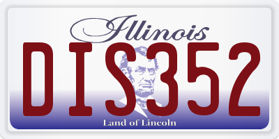 IL license plate DIS352