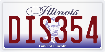 IL license plate DIS354