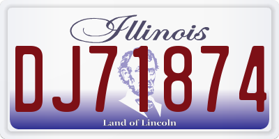 IL license plate DJ71874