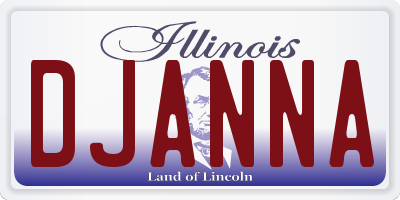 IL license plate DJANNA