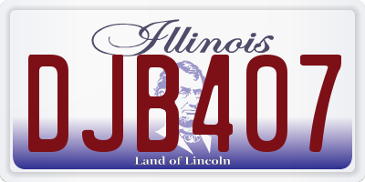 IL license plate DJB407