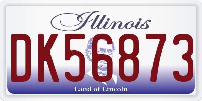 IL license plate DK56873