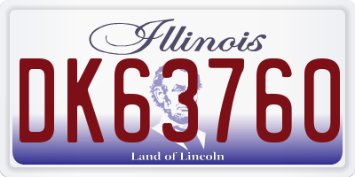 IL license plate DK63760