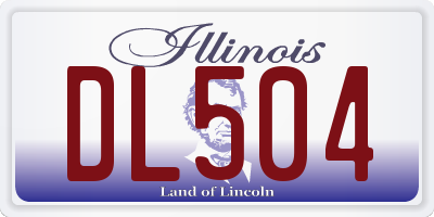 IL license plate DL504