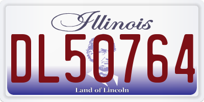 IL license plate DL50764