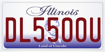 IL license plate DL5500U