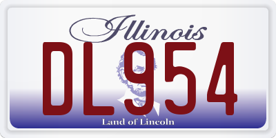 IL license plate DL954