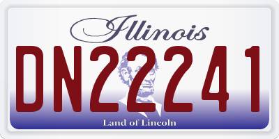 IL license plate DN22241