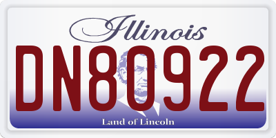 IL license plate DN80922