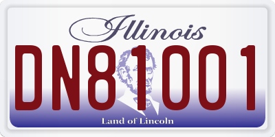 IL license plate DN81001