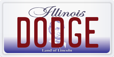 IL license plate DODGE