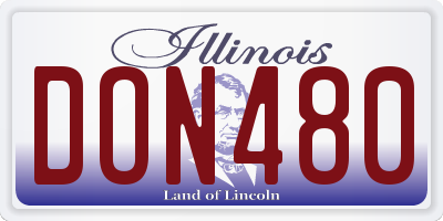 IL license plate DON480