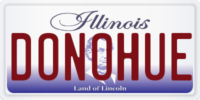 IL license plate DONOHUE