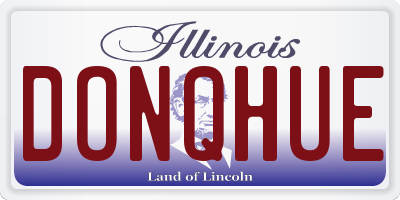 IL license plate DONQHUE