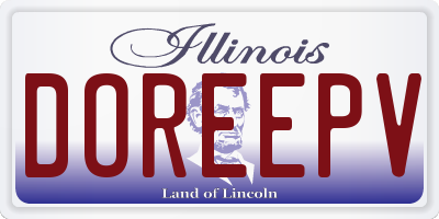 IL license plate DOREEPV