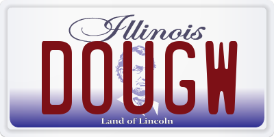 IL license plate DOUGW