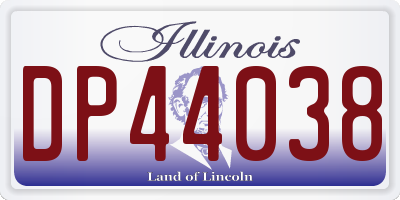 IL license plate DP44038