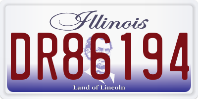 IL license plate DR86194