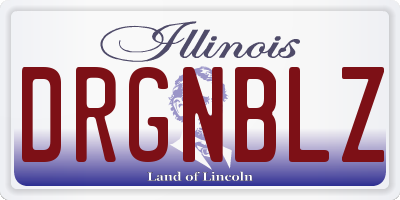 IL license plate DRGNBLZ