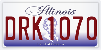 IL license plate DRK1070