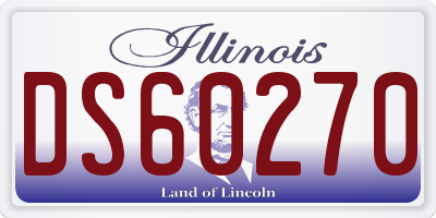 IL license plate DS60270