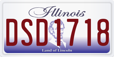 IL license plate DSD1718