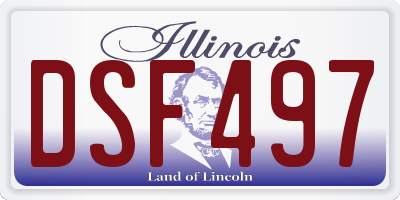 IL license plate DSF497