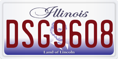 IL license plate DSG9608