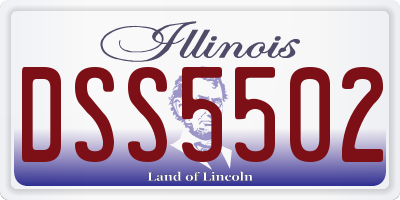 IL license plate DSS5502