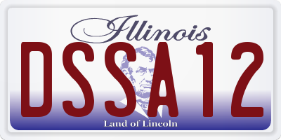 IL license plate DSSA12