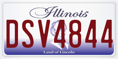 IL license plate DSV4844