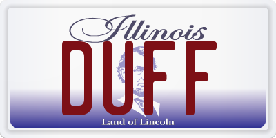 IL license plate DUFF